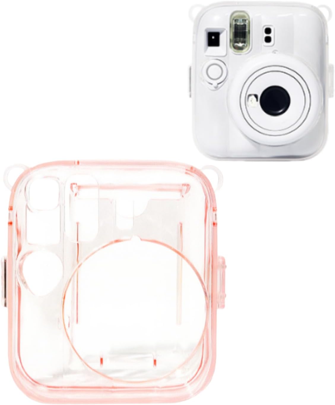 Protective Case Compatible with Instax Mini 13, Shockproof Hard Shell Camera Cover with Photo Pocket, Scratch Resistant Camera Accessory (Pink)