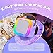 Upgraded Mini Karaoke Machine with 4 Wireless Microphones for Kids Girls Boys - Karaoke Party Speaker Christmas Birthday Gifts for 4 5 6 7 8 9 10 11+ Year Old - Kids' Instrument Accessories - Purple