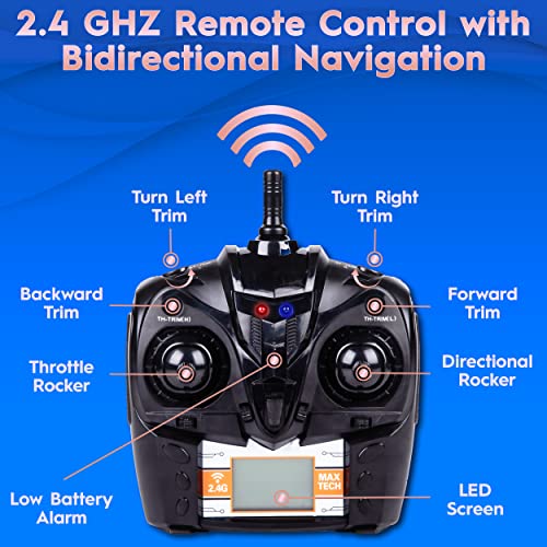 Rc Boat - Remote Control Boat For Kids And Adults – 20 Mph Speed – Durable Structure – Innovative Features – Incredible Waves – Pool Or Lake - 4 Channel Racing – 2.4 Ghz Remote Control - H102 Model #TOP4