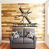 Personalized Dog Grooming Hair Salon Metal Sign, Custom Salon Wall Decor, Salon Pet Dog Sign, Christmas Birthday Gift, Pet Marker
