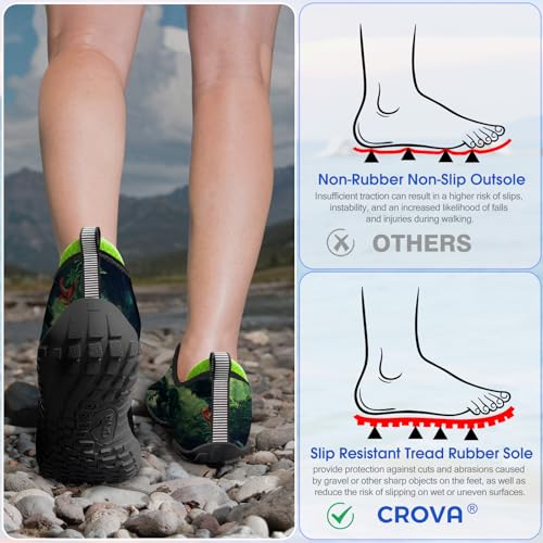 Image of Built-in Heel Grips Water Shoes for Kids Girls Boys Hiking Wide Barefoot Swim Beach Pool Big Kid