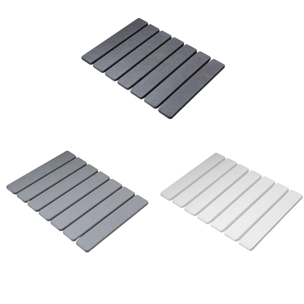 Ailan Tapis égouttoir multi-usages, absorbant et respectueux de l'environnement, idéal pour la cuisine et la salle de bain (40 x 30 cm), gris foncé