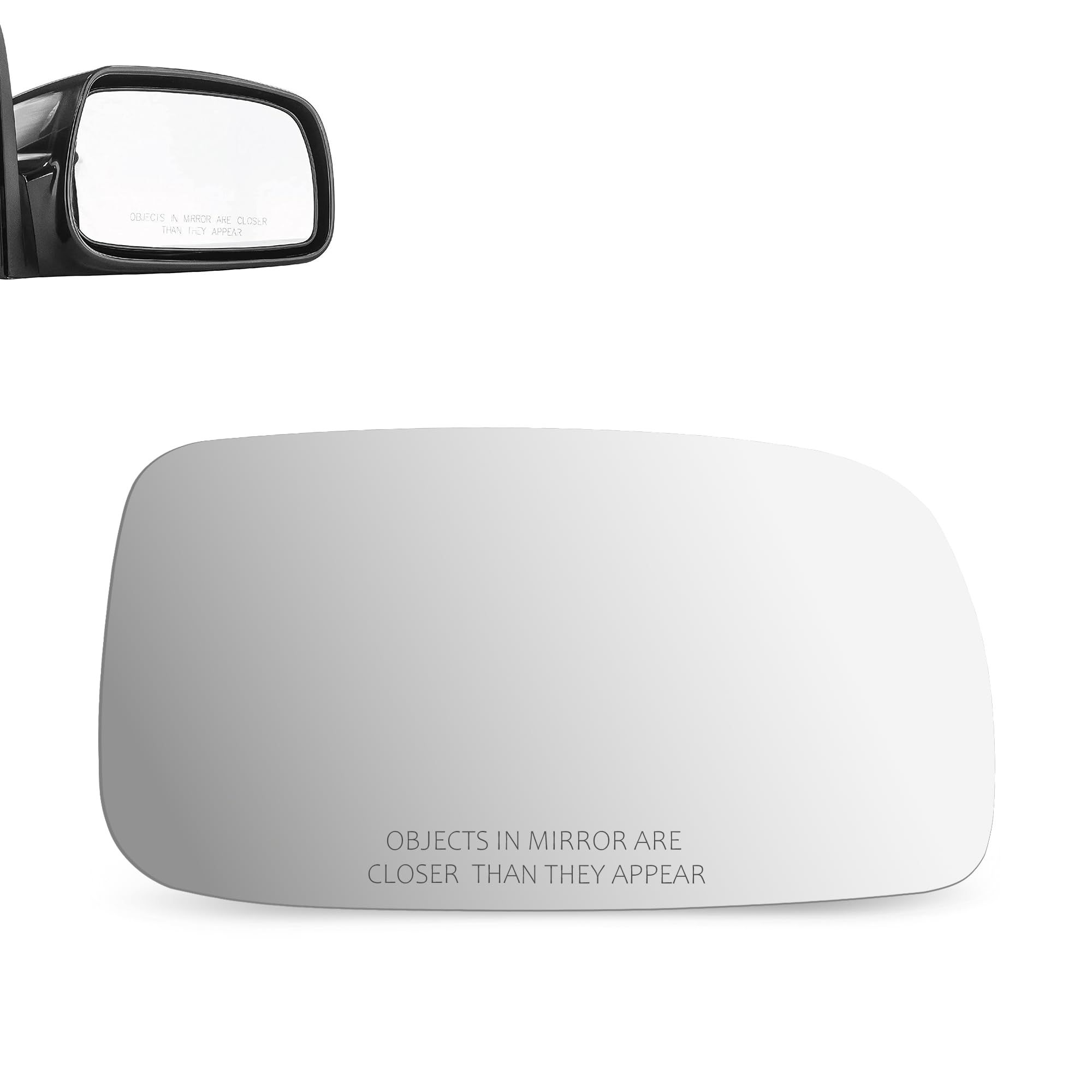 NEYASU Passenger Right Side RH Mirror Glass fit for Toyota Camry, Camry Hybrid 2007-2012 (1st digit of VIN is a 1,4 or 5 made in USA Only) Convex