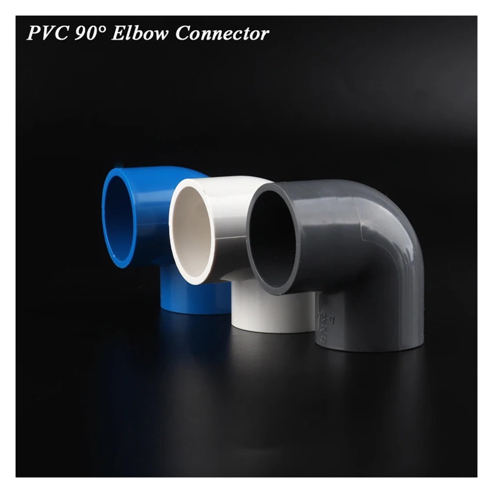 10 Pz 20 25 32 40mm Connettore IN PVC 90 Gradi Tubo di Alimentazione Dell'acqua Gomito Giunto Plastica Raccordi for Tubi Irrigazione del Giardino(Blue,50mm)