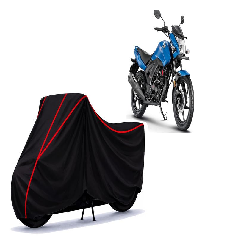Image of Unicorn BS4 Water Resistant Bike Cover for All Motorcycles & Rain | Heavy Duty Taffeta Fabric | UV Protection, Dustproof, Scratchproof | All Weather Two Wheeler Body Cover with Elastic Bottom