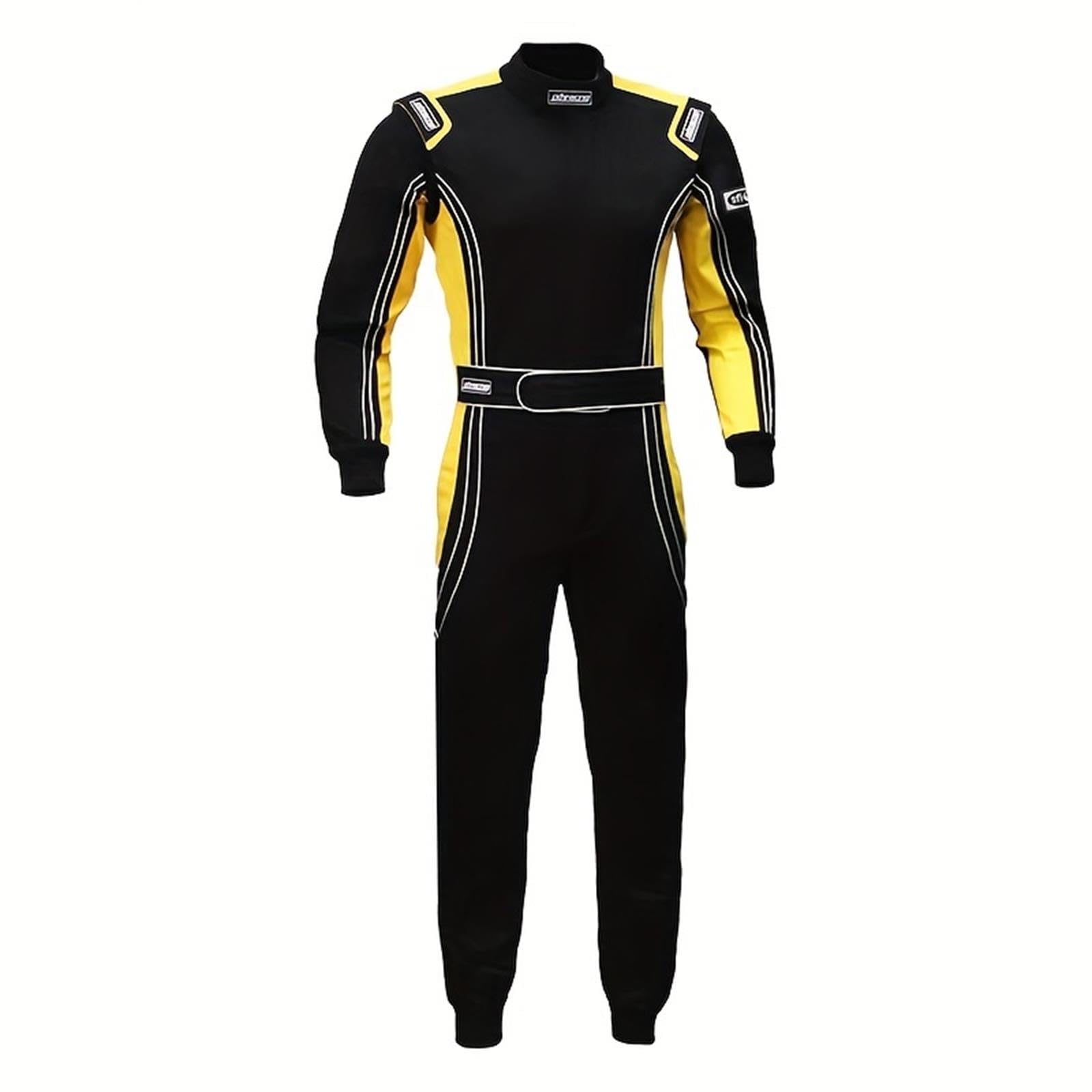 Photo 1 of Geek Home One-piece Race Gear Racing Suit Karting/Race/Rally Go Kart Racing Suit Auto Racing Fire Suit SFI 3.2A/1(Black Yellow,XXL)