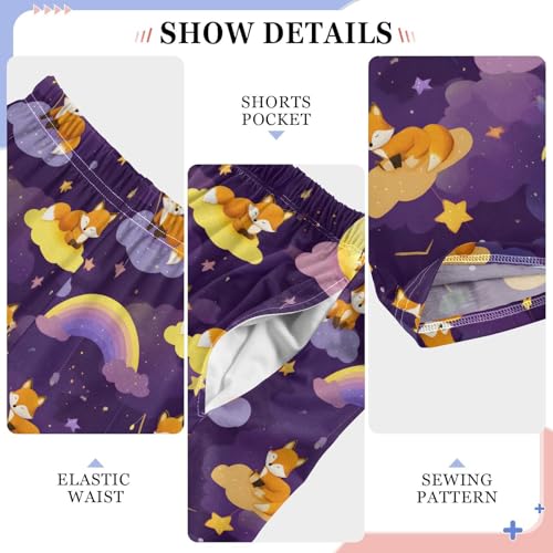 ALAZA Dream Fox Moon Star Cloud Pajama Lounge Pants Long Sleep Pajama Bottoms with Pockets4