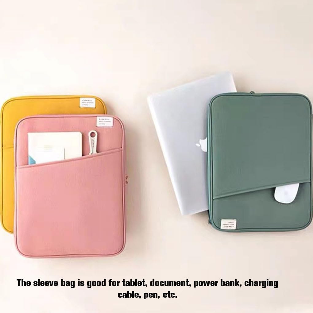 5 zestaw etui na tablet torba na laptopa torebka notebook klawiatura etui do przechowywania zamek błyskawiczny kabel ładujący organizer biznesowy różowy, różowy 33,3-35 cali