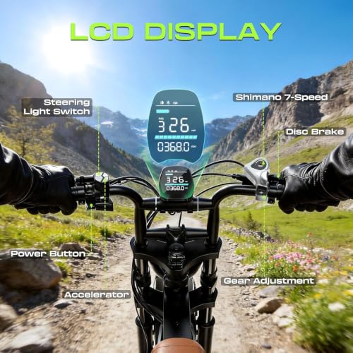 Image of SISIGAD Electric Bike for Adults, 2000W Peak Motor E Bike with 48V Removable Battery, 65-120 Miles Range Electric Bicycle, 20 * 4 inch New All-Terrain Ebike with 7 Speeds, Full Suspension