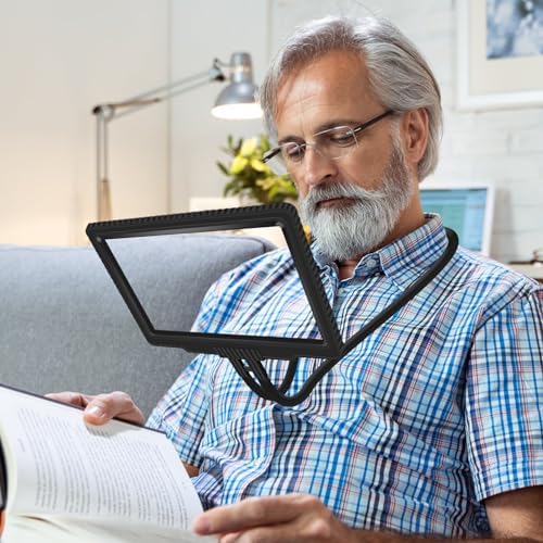 5X Hands Free Magnifying Glass for Reading,Neck Wear Full Page Ma...