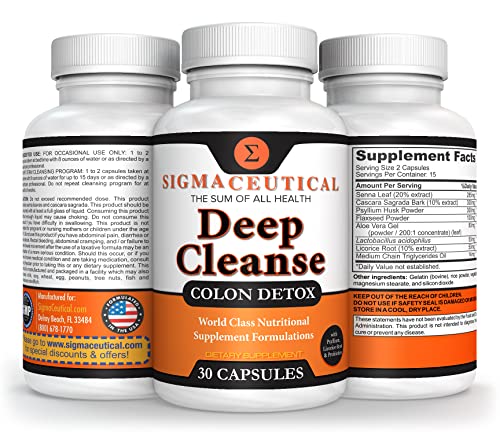 Sigmaceutical 1 Day Colon Cleanse - Detox Cleanse - Bowel Cleanse & Laxative - Bowel Detox - Colon Cleanser & Detox - 30 Capsules - Image 7