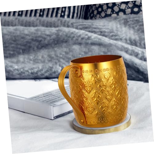 Taza de agua de metal dorada para cenas en restaurantes y mesas de hotel elegantes 5