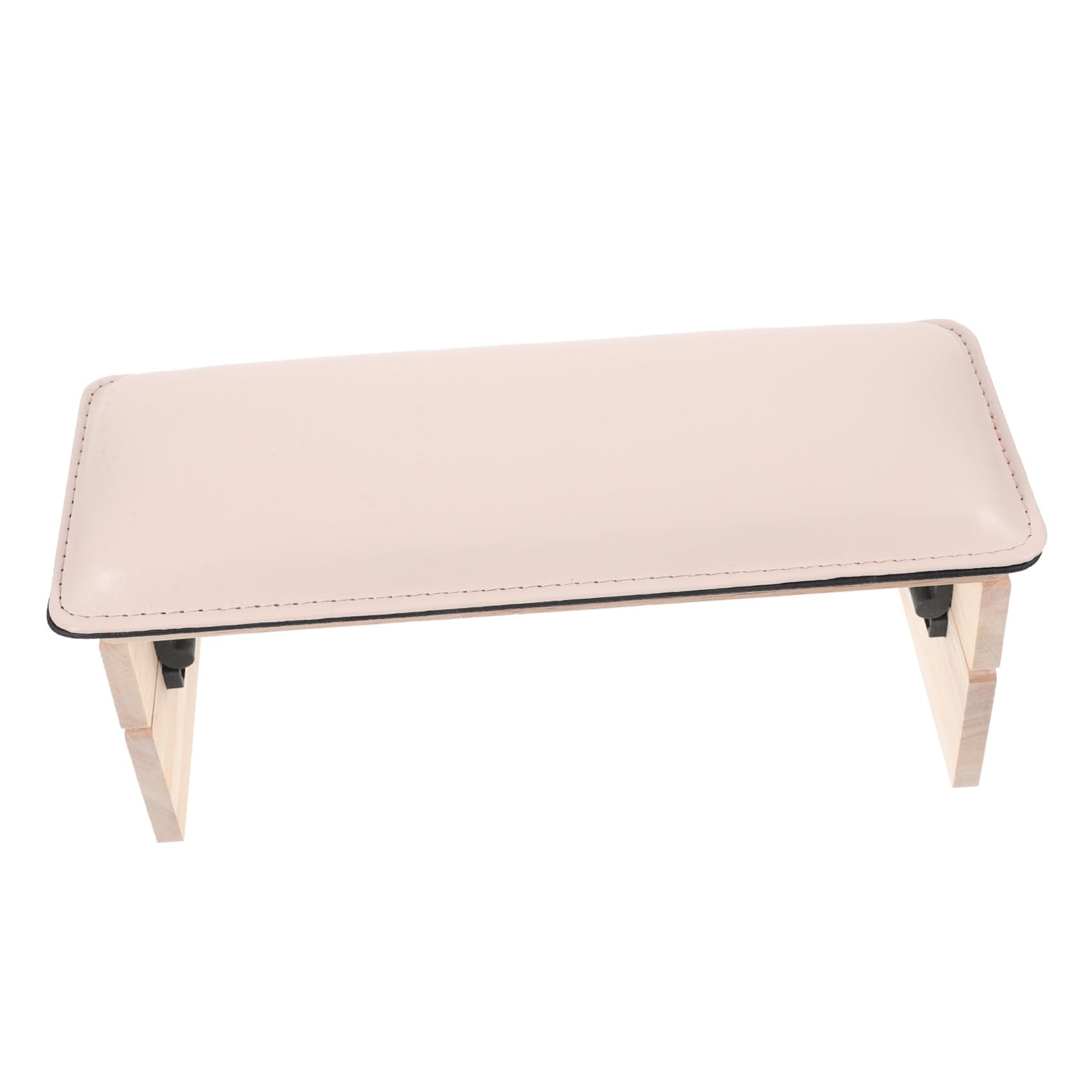Ipetboom Cojín Reposamanos para Manicura Profesional 1 Unidad Doble Plegable Tamaño Ajustable Piel Pu Rosa para Salón de Uñas y Cuidado de Manos