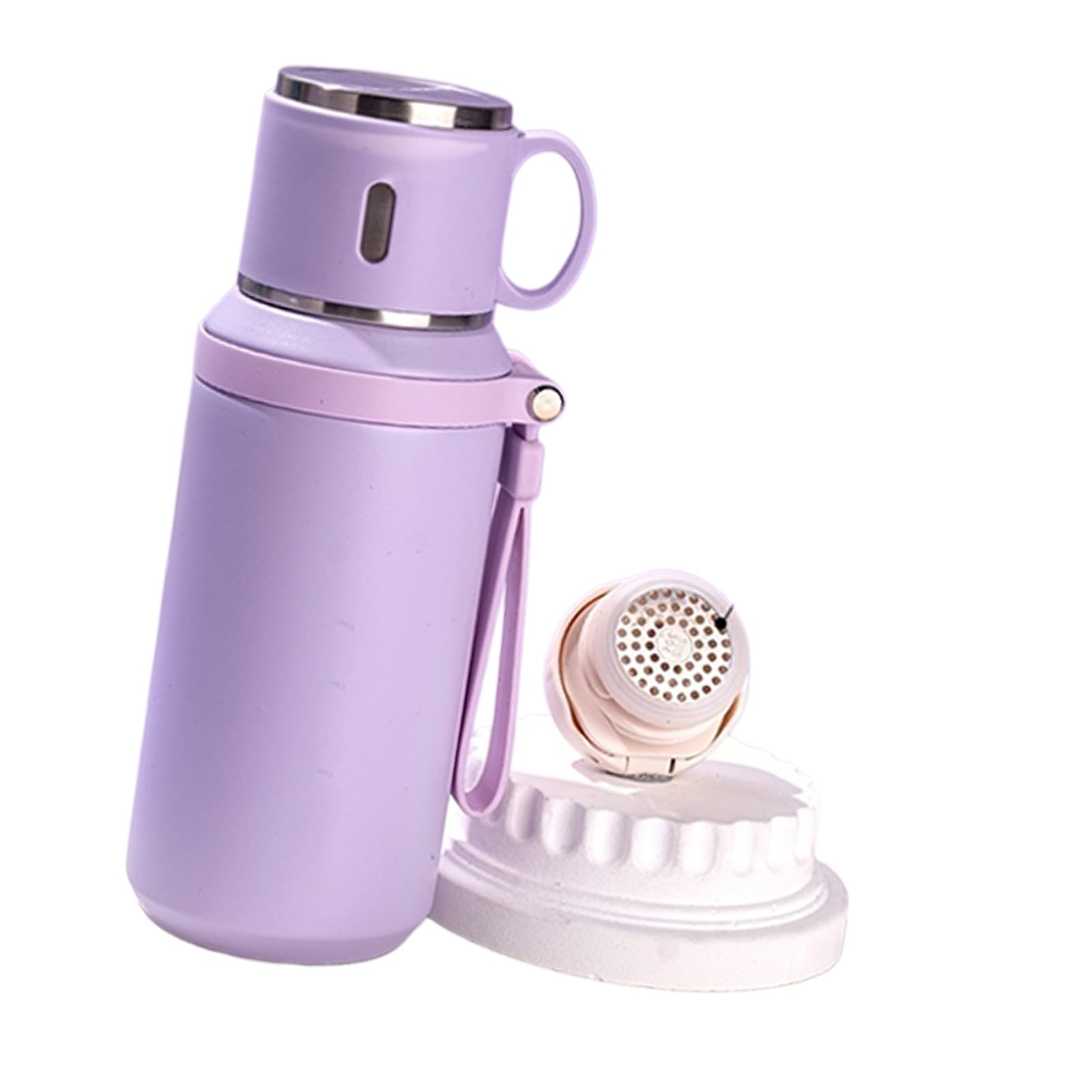jiingekk Innovative Tea Infuser Tumblers with Removable Lid and Vacuum Insulation for Hot Cold Beverages in Travel Detachable Lid Thermal Cup