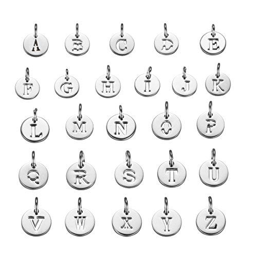 IMEIM Extra Small Initial Charm for Necklace Bracelet Small Pendant Custom Charm