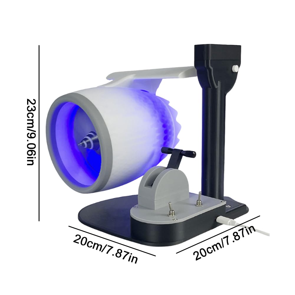Wentylator USB Jet Desktop Turbofan Jet Engine Fan z nawilżaczem i światłem tylnym (niebieski)