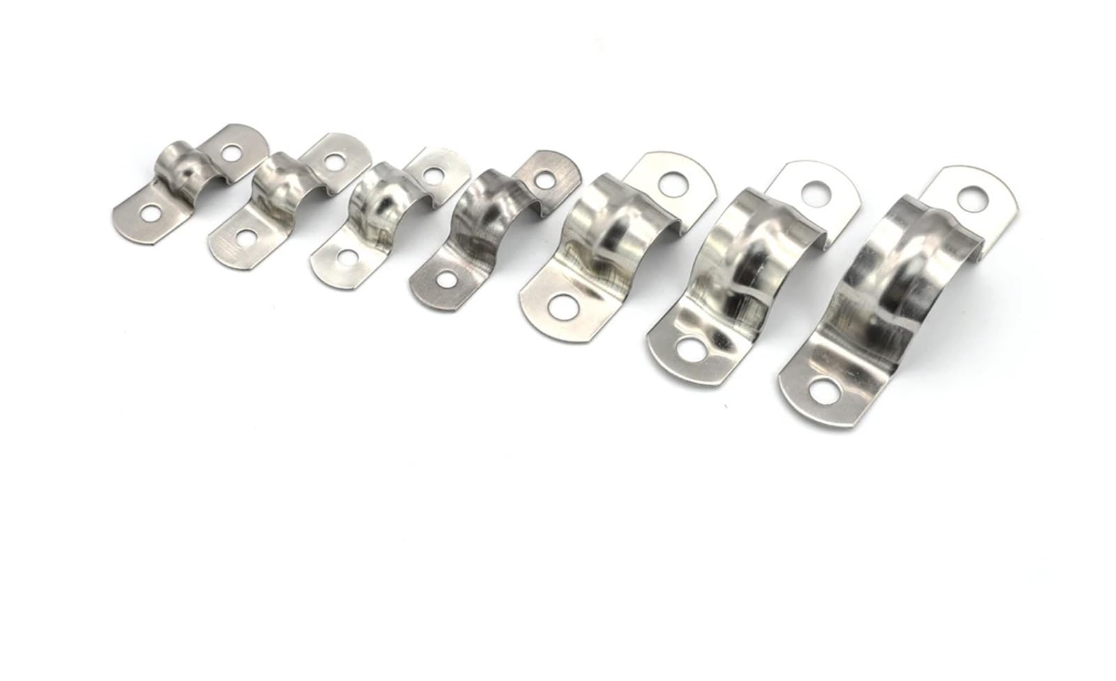 2/10 pz a forma di U fascette for tubi 5-100mm in acciaio inox a due fori cinghia condotto clip for tubi tubo dell'acqua idraulico sella morsetti(M14 10pcs)
