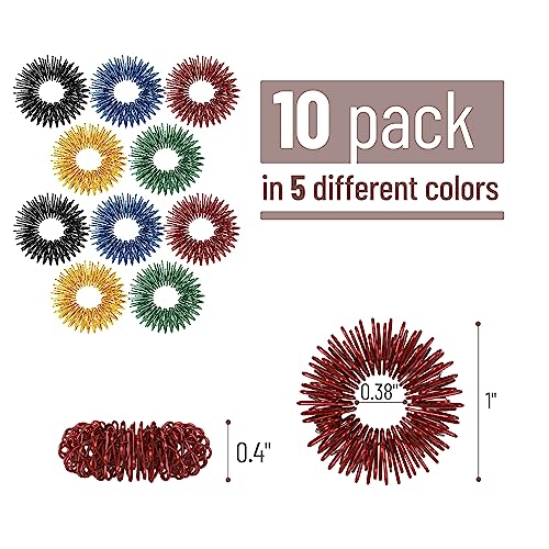 Mr. Pen- Spiky Sensory Rings, 10 Pack, Stress Relief Fidget Sensory Toys, Fidget Rings, Fidget Ring for Anxiety, Stress Relief Rings, Massager for Fidget ADHD Autism - Image 3