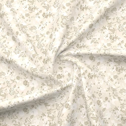 Image of Layers 100% Cotton for Double Size Bed | 120 TC Floral, Soft, Breathable, Machine Washable Bedsheet with 2 Pillow Covers | Forever Collection (224 x 254 cm) - Grey & Brown