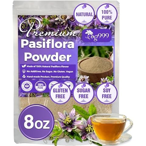 8oz Pasiflora Flower Powder, 100% Natural and Pure from Pasiflora Flowers, No Additives, No Gluten, No Sugar, Vegan (8oz Pasiflora Powder) Cover