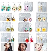 DIYBravo 11 Stücke Epoxidharz Formen Ohrringe Silikonform Anhänger Resin Formen Schmuck Gießform ...