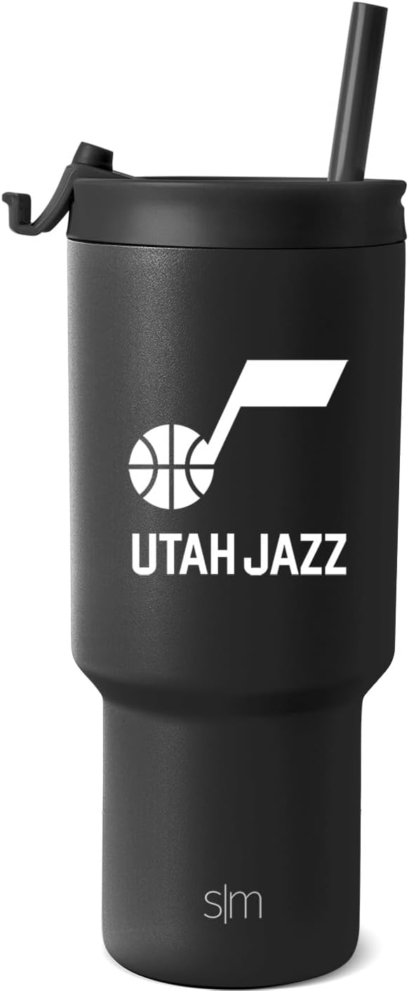 Simple Modern Officially Licensed NBA 30oz Tumbler with Flip Lid and Straws | Insulated Stainless Steel Cup | Trek Collection