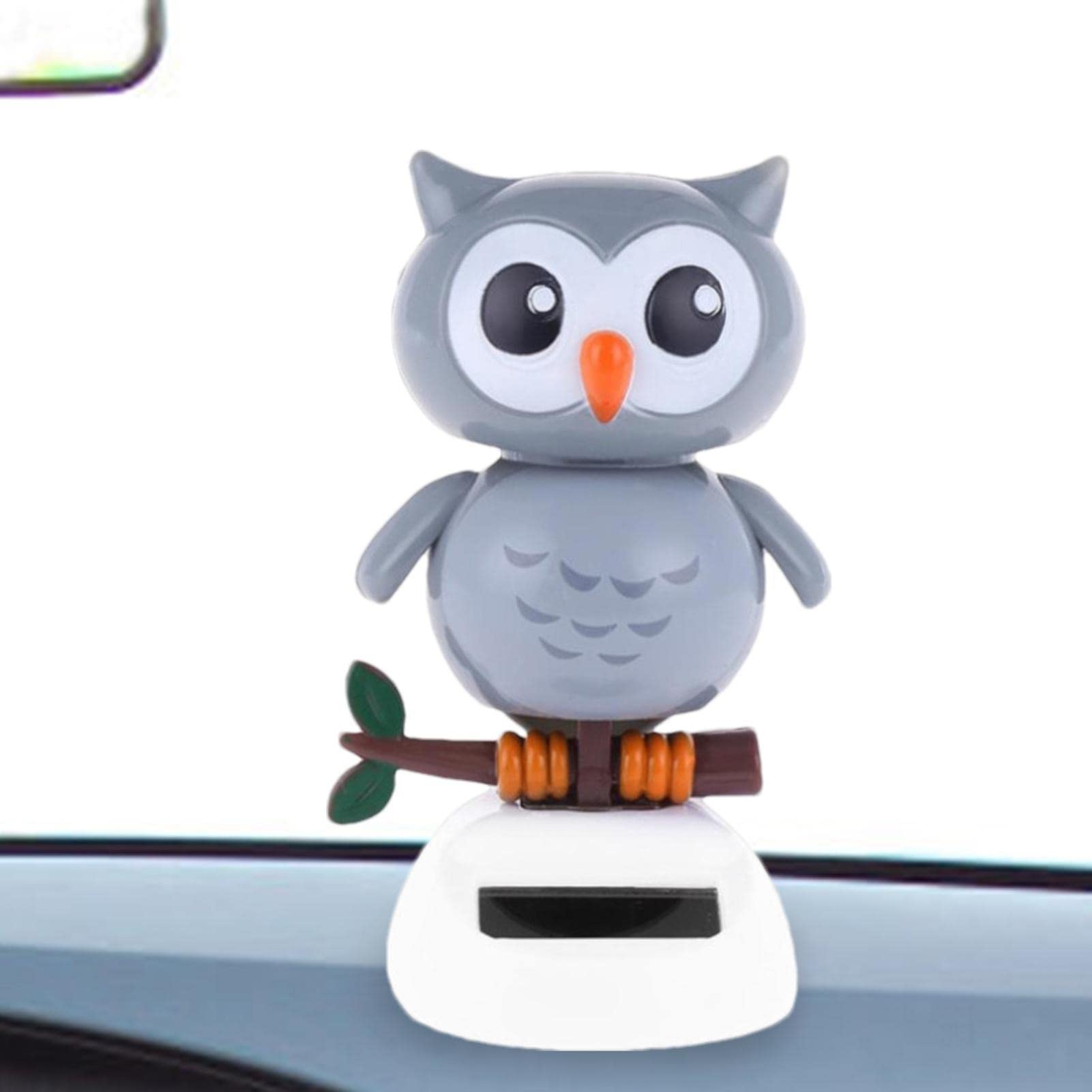 Dashboard Decorations, Solar Cute Owl Toy Car Dashboard Decorations, Shaking Head Owl Car Accessories, Small Gadget Decor for Car, Desk, Window