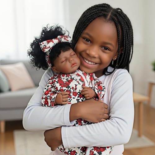 Muñeca Reborn Africana de 18 Pulgadas con Cuerpo de Tela miniatura 1