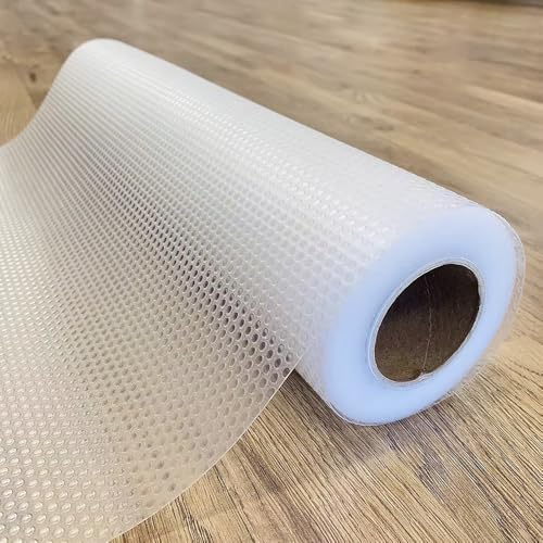 Premium Shelf Liner Roll (45 x 1000cm) Non-Adhesive Non-Slip Kitchen Drawer Liner | Food-Grade EVA Mat for Cabinets Refrigerator Pantry Shelves | Waterproof & Easy to Cut