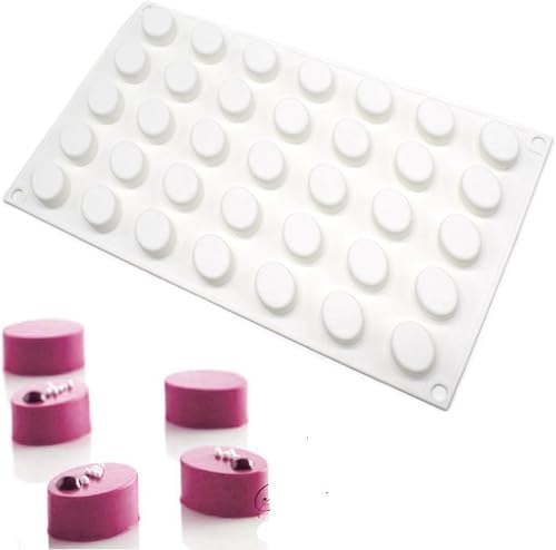 Miniatura 1 de mostsom Molde ovalado de silicona para dulces, 35 rejillas, moldes para fondant de chocolate, herramientas de decoración para hornear