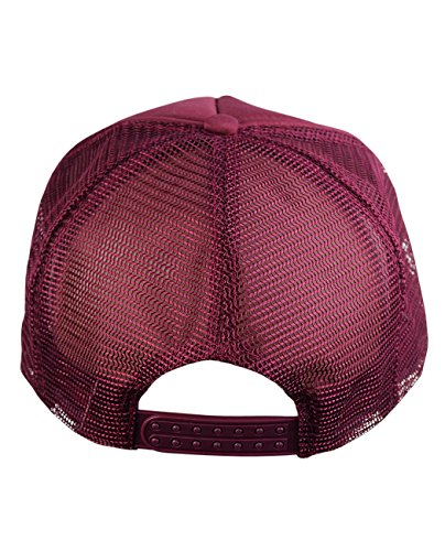 Image of NYFASHION101 Plain Mesh Trucker Hat - Breathable 6-Panel Daily Snapback Cap, Customizable Ideal for DIY Embroidery & Patches