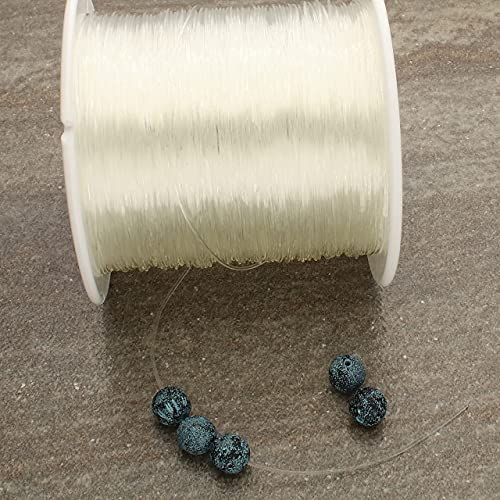 Image of Stretch Magic Bead & Jewelry Cord - Strong & Stretchy, Easy to Knot - Clear Color - 0.7mm Diameter - 100-meter (328 ft) Spool - Elastic String for Making Beaded Jewelry - Bonus Hypo Cement Glue