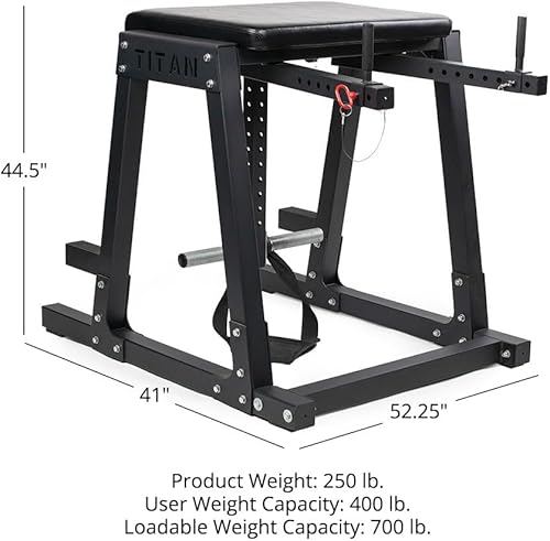 Miniatura 2 de Titan Fitness H-PND, máquina de hiperextensiones inversas para la parte inferior del cuerpo, clasificado 550 libras, máquina especializada de