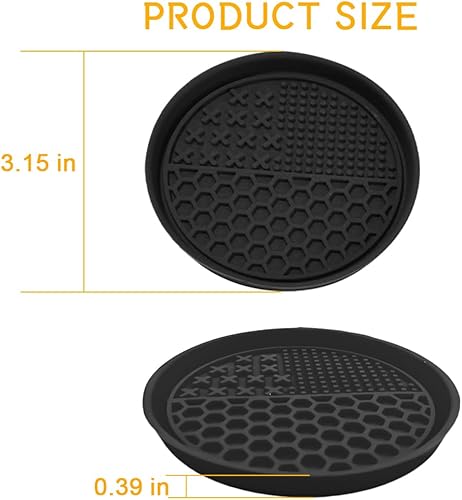 Miniatura 2 de 4 posavasos para automóvil, tapete de silicona antideslizante para portavasos de vehículo, antipolvo, con aislamiento interior de automóvil,