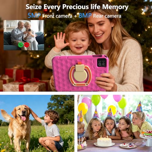 Image of ITDULCET Kids Tablet, 10 inch Android 15 Tablet for Kids, 20GB RAM 128GB ROM Octa-Core 6000mAh Battery Childs Tablets with Shockproof Case, Bluetooth, WiFi, Parental Control, Dual Camera, GPS