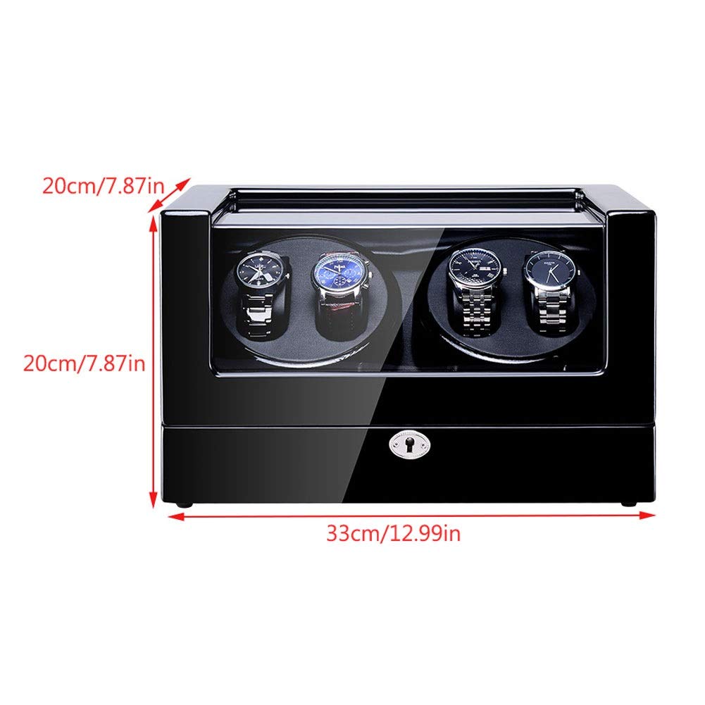 Caja para Enrollar Relojes, Luz Led, 5 Modos De Rotación, Caja Expositora para Relojes Mecánicos Automáticos - Disponible En 5 Estilos. Caja Expositora para Enrollar Relo,