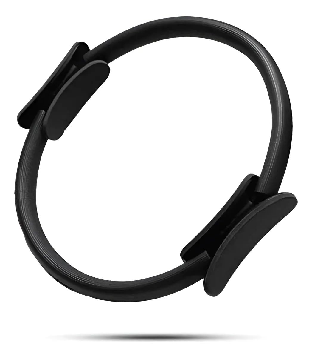 Anel De Pilates Arco Fortalecimento Preto Exercícios Yoga | PVC de alta densidade