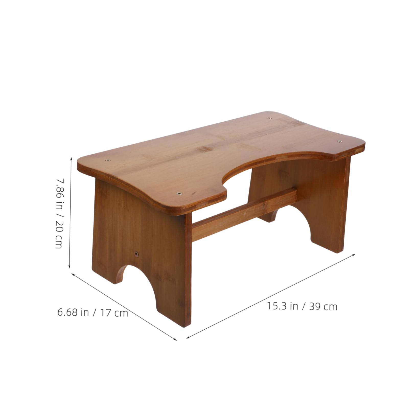TOYANDONA Sgabello Da Bagno in Legno Massello Poggiapiedi Stabile Per Adulti e Struttura Naturale Per Uso in Bagno
