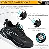 Steel Toe Cap Trainers Mens Work Safety Trainers Womens Lightweight Safety Shoes Cushioning Comfortable Breathable Non Slip Black, 8 UK #5
