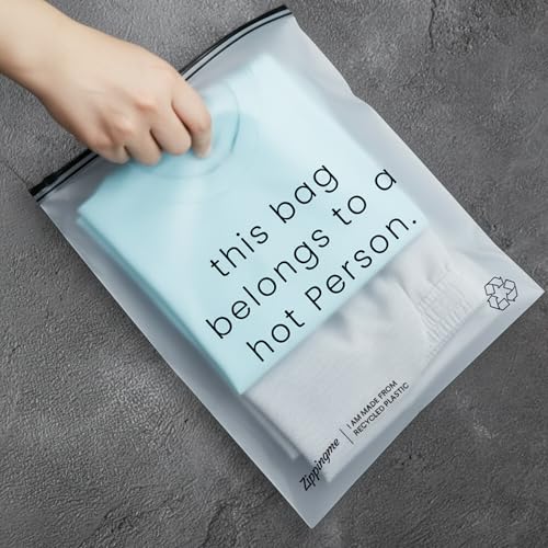 Image of ZippingMe - Pack of 18 Large Frosted Laundry Zip Bags for Washing Clothes, Blouses, Bras, Hosiery, Underwear & Wet Garments | Travel Storage Organizer | Waterproof Plastic Pouches