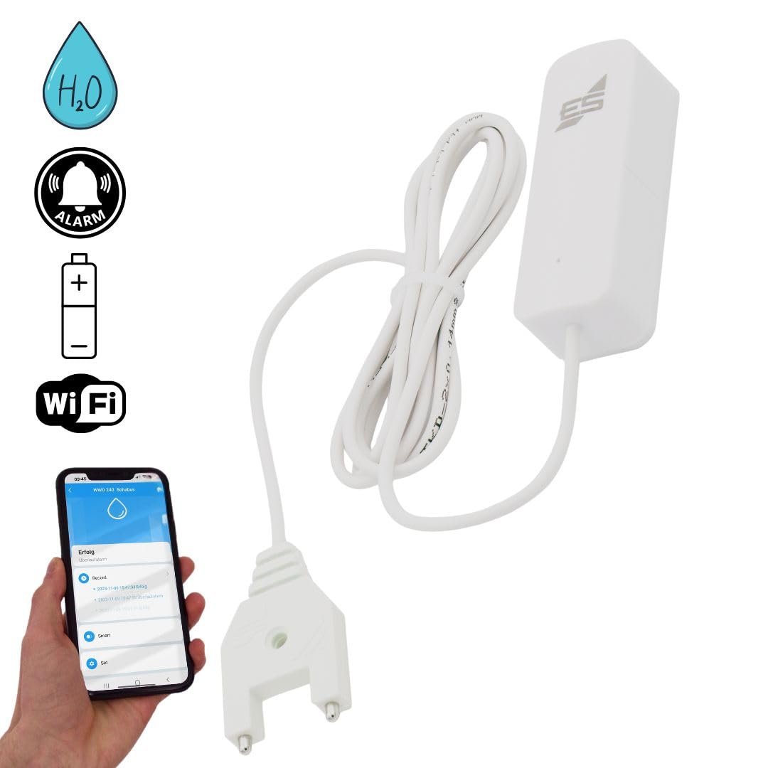 Schabus WWD 100 Smart Wassermelder 1,5m Kabel, Batteriebetrieben