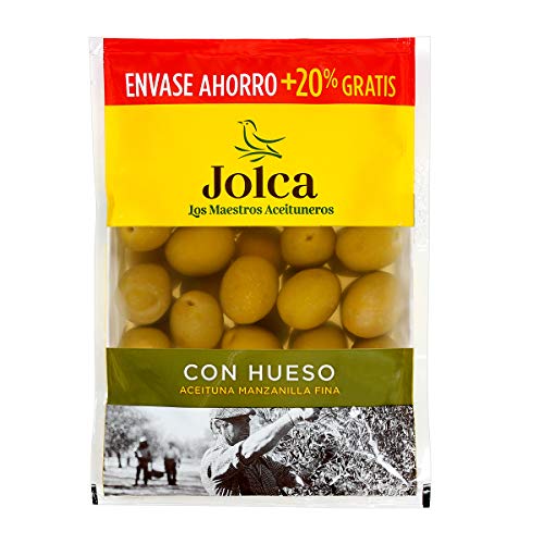 JOLCA aceitunas verdes con hueso bolsa 120 gr
