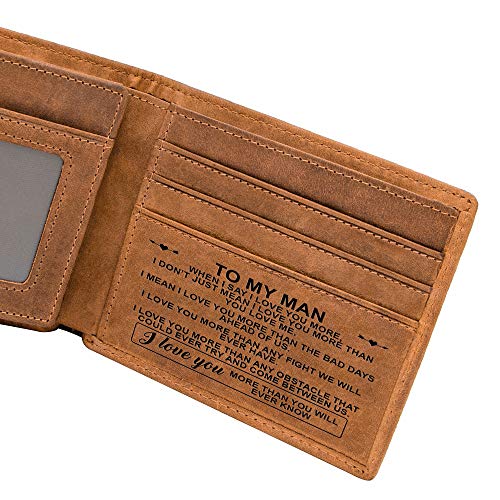Kenon-Personalized-Leather-Wallet-To-My-Man-Engraved-RFID-Blocking-Bifold-Stylish-Brown-Wallet-For-Man-Valentines-Day-Birthday-Christmas-Gifts