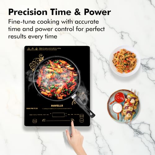 Image of Havells Cook Pro TC-20| Up to 9 Cooking Modes| Digital Display for Time & Power| Precision control with a single glide| 1 Year Door Step Warranty By Havells