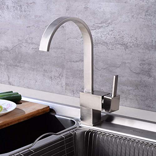 Küchenarmatur Schwarz/Antik/Gebürstet Fertig Spültischarmatur Einhand-Standmixer Flexible Mischbatterien Kupferwirbel, Nickel gebürstet