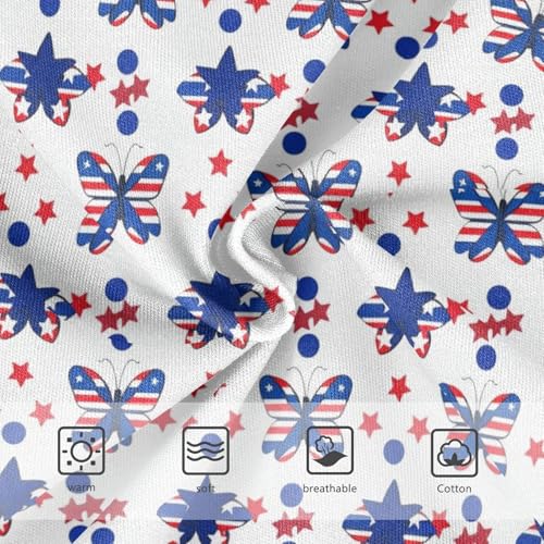 Joisal Toddler Girls Underwear 2t Cotton Little Girl Panties Stylish Briefs Undies Kids Butterflies Red White Blue Stars3