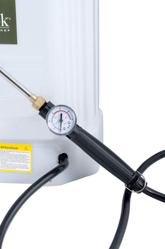 VERDELOOK Pompa a Spalla Irroratrice a Batteria al Litio 12V 8AH da 16 litri compreso di caricabatteria irrigazione giardino