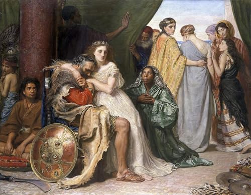Affiche Toile Jephté par John Everett Millais - Art Portrait Impression 60x90cm