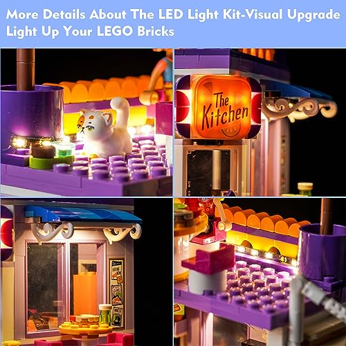 VONADO LED Light Kit Compatible with Lego Heartlake City Community Kitchen (No Model), Remote Control DIY Decor Lighting Compatible with 41747 Lego Friends Heartlake City, New 2023 (ONLY Lights) - Thumbnail 3