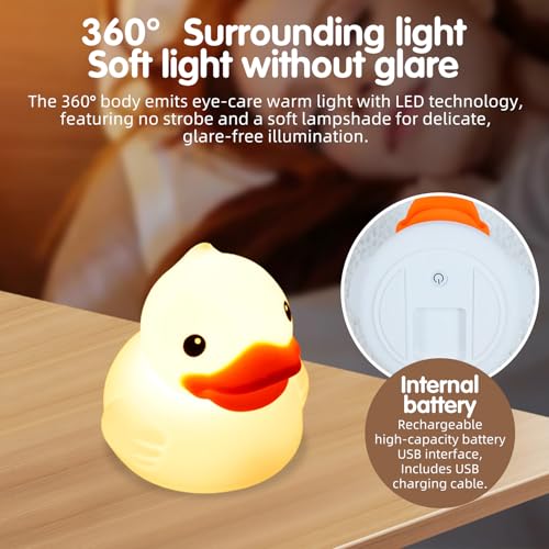Veilleuse canard enfant rechargeable USB sans BPA QuackLite - 5